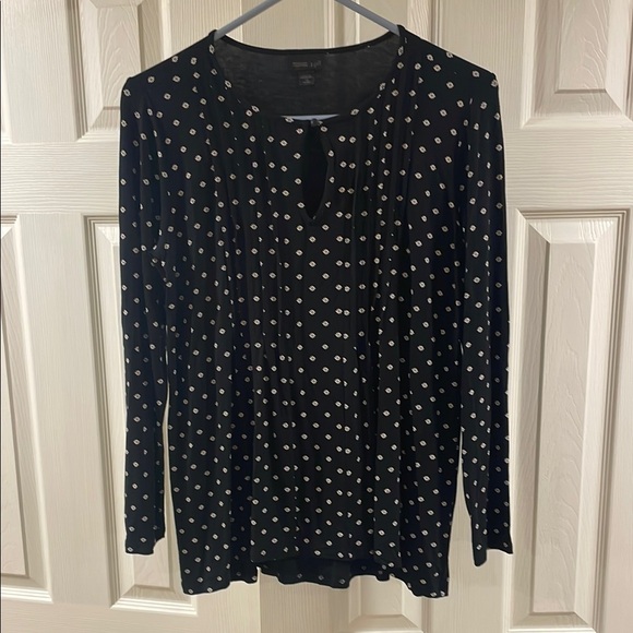 J. Jill Black and White Buttoned Blouse - Picture 1 of 1